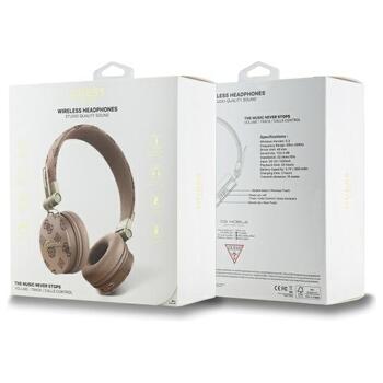 Guess Over-Ear Bluetooth Headphones ENC GUBH70EPOSMW Bezvadu austiņas / brūns (GUBH70EPOSMW)