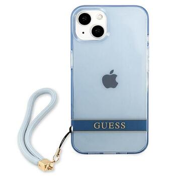 Guess GUHCP13MHTSGSB Hardcase Translucent Strap Aizsargapvalks priekš iPhone 13/14/15 6.1
