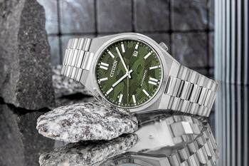 Citizen Tsuyosa Vīriešu Pulkstenis 40mm Green Camo Dial Stainless Steel Bracelet (NJ0159-86X)