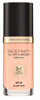 Max Factor Facefinity All Day Flawless Flexi-Hold 3in1 40 Грунтовка, Консилер, Тональный Крем SPF20 30 ml (3614225851575)