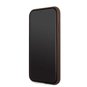 Guess PU 4G Metal Logo Case Защитный чехол для iPhone 11 / коричневый (GUHCN614GMGBR)