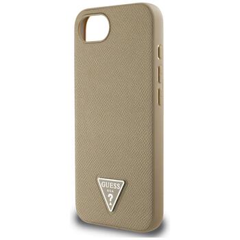 Case Guess Grained Triangle MagSafe Защитный чехол для iPhone 16e / 17e / коричневый (GUHMPSE4PGTSPSW)