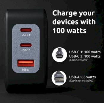 Intenso W100ACC+C520C Адаптер быстрой зарядки 100 W (7810010)