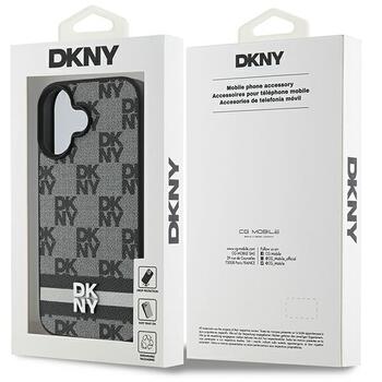 DKNY Checkered Pattern & Printed Stripes Защитный Чехол для Apple iPhone 16 (DKHCP16SPCPTSSK)