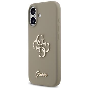 Guess Silicone Big 4G Script Case Защитный чехол для iPhone 17 / коричневый (GUHCP17SSC4GSMW)