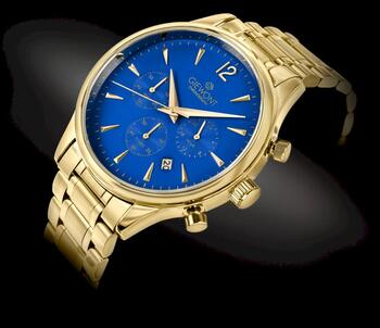 Giewont Мужские часы Chronograph Sapphire / золотой/синий (GW6310-B5)