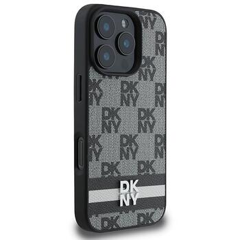 DKNY Checkered Pattern & Printed Stripes Защитный Чехол для Apple iPhone 16 Pro Max (DKHCP16XPCPTSSK)