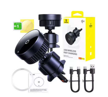 Baseus MagPro Автодержатель для телефона c индуктивным зарядным устройством 15W (C40164100121-01)