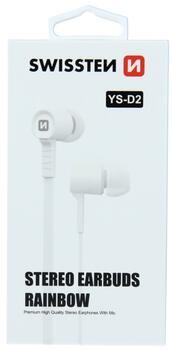 Swissten Earbuds Rainbow YS-D2 Cтерео Наушники с Mикрофоном (YS-D2-W)