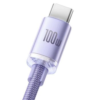 Baseus CAJY000505 Crystal Shine Series Кабель для передачи данных USB - USB-C 100W 2m / фиолетовый (CAJY000505)