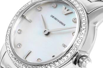 Emporio Armani Mia Sieviešu Pulkstenis 26mm Silver Mother Of Pearl Dial Stainless Steel Bracelet (4064092324655)