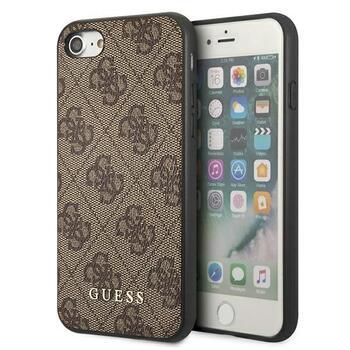 Guess GUHCI8G4GFBR Hardcase 4G Metal Gold Logo Aizsargapvalks priekš iPhone SE 2022 / 2020 / 7 / 8 / brūns (GUHCI8G4GFBR)