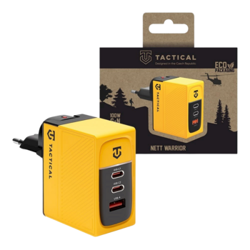 Tactical Nett Warrior GaN Charger Tīkla lādētājs 100W / dzeltens (TA-57983117439)