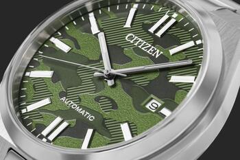 Citizen Tsuyosa Vīriešu Pulkstenis 40mm Green Camo Dial Stainless Steel Bracelet (NJ0159-86X)