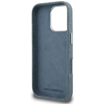 Karl Lagerfeld FW Jeans Signature Logo Защитный чехол для iPhone 16 Pro / синий (KLHCP16LPJFMSVB)