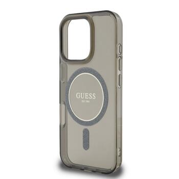Guess IML Glitter Ring MagSafe Case Чехол для Apple iPhone 16 Pro Max (GUHMP16XHFGEREK)