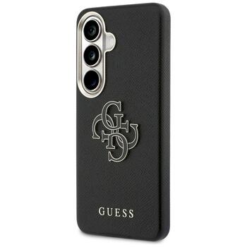 Guess Grained Big 4G Metal Logo Case Aizsargapvalks priekš Samsung Galaxy S26 / melns (GUHCS26S5PS4RGGK)