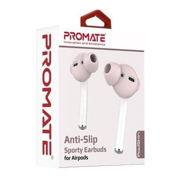 Promate PodSkin Силиконовая насадка для наушников AirPods (PODSKIN.PINK)