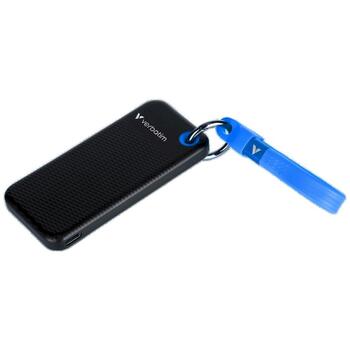 Verbatim Pocket SSD Внешний накопитель 512GB USB-C 3.2 gen.2 / чёрный-синий (32283)