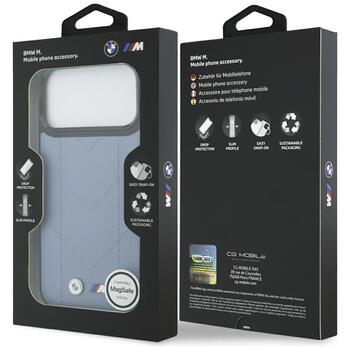 BMW M Quilted Logo MagSafe Case Защитный Чехол для Apple iPhone 17 Pro Max (BMHMP17X25PSECHB)