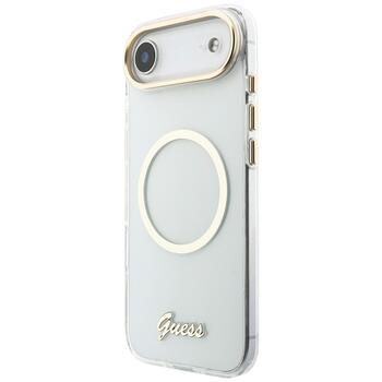 Case Guess IML Script Metal MagSafe Защитный чехол для iPhone 17 Air / прозрачный (GUHMP17M5HTCSMST)