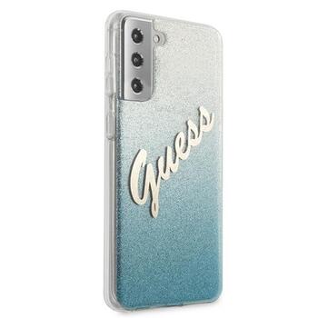 Guess GUHCS21MPCUGLSBL Hardcase Glitter Gradient Script Защитный чехол для Samsung Galaxy S21+ G996 / синий (GUHCS21MPCUGLSBL)
