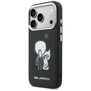 Case Karl Lagerfeld Karl & Choupette Back Logo MagSafe Защитный чехол для iPhone 17 Pro / чёрный (KLHMP17L6PKCBPK)