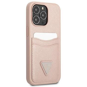 Guess GUHCP13LPSATPP Hardcase Saffiano Triangle Logo Cardslot Защитный чехол для iPhone 13 Pro / 13 6,1