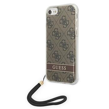Guess GUOHCI8H4STW Hardcase 4G Print Strap Защитный чехол для iPhone SE 2022 / SE2020 / 7 / 8 / коричневый (GUOHCI8H4STW)