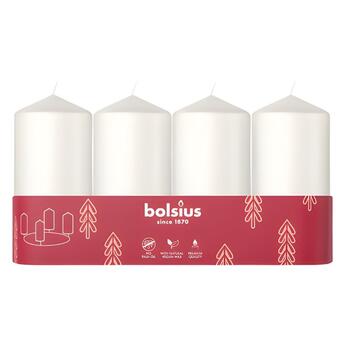 Bolsius Cilindra Sveces 4gab 100x48mm White (37306902)