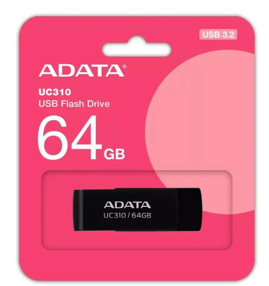 Adata UC310 USB Zibatmiņa 64GB (UC310-64G-RBK)
