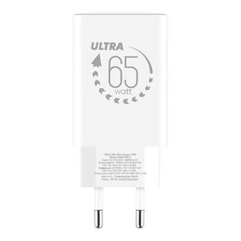 OBAL:ME GaN Wall Charger Зарядное устройство USB-A + 2x USB-C 65W / белый (OM65W2CA)