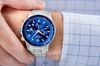 Giewont Vīriešu pulkstenis Chronograph Sapphire / sudraba/zils (GW3520-B3)
