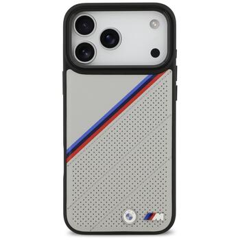 BMW M Tricolor Metal Logo MagSafe Case Aizsargapvalks priekš Apple iPhone 17 Pro Max (BMHMP17X25PCSPEG)