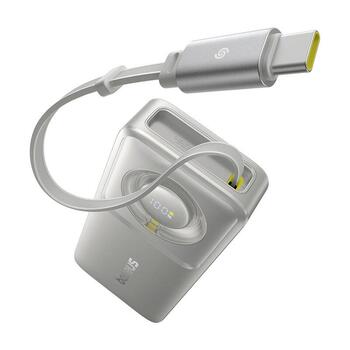 Baseus OS Free2Pull Power Bank Портативное зарядное устройство 10000mAh 30W + кабель / серый (P10073701843-00)