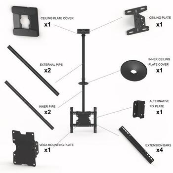 Multibrackets MB-5460 TV griestu kronšteins televizoriem līdz 55