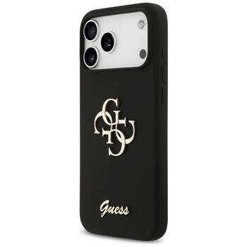 Guess Silicone Big 4G Script case Защитный чехол для iPhone 17 Pro Max / чёрный (GUHCP17XSC4GSMK)