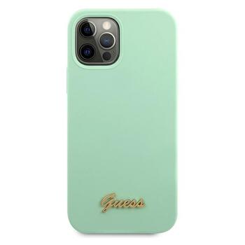 Guess GUHCP12LLSLMGGN Metal Logo Script Защитный чехол для iPhone 12 Pro Max 6,7