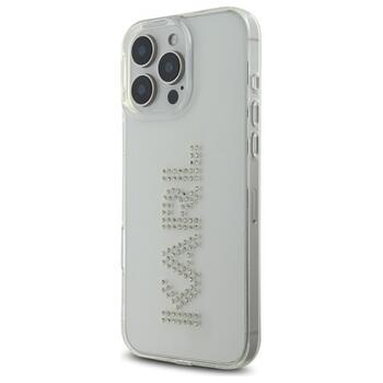 Karl Lagerfeld KLHCP16XHKLSTDCT Hardcase IML Rhinestones Logo Aizsargapvalks priekš iPhone 16 Pro Max 6.9