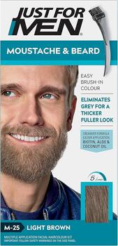 Just For Men Moustache & Beard Color M25 Krāsa ūsām un bārdai Light Brown (5010934002761)