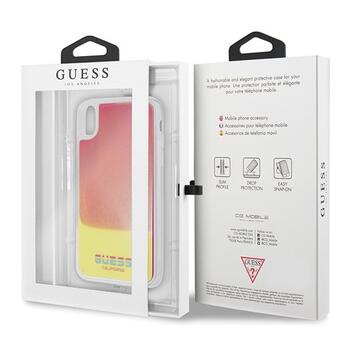 Guess GUHCPXGLCPI Hardcase California Glow in the dark Защитный чехол для iPhone X/Xs / розовый (GUHCPXGLCPI)