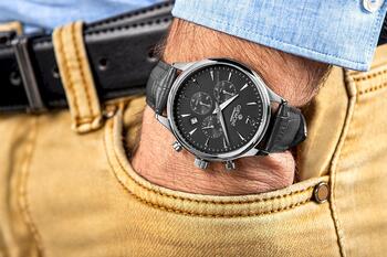 Giewont Chronograph Sapphire Vīriešu pulkstenis / melns/sudraba (GW6310-A2)