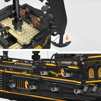 RoGer Pīrātu Kuģa Konstruktora Komplekts Black Pearl 3180gab (5903864977349)