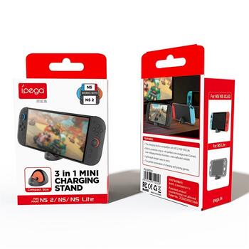 iPega SW2041 Mini Charger Dock Зарядное устройство для Switch Lite/Nintendo Switch/Nintendo Switch 2 / чёрный/красный (PG-SW2041)