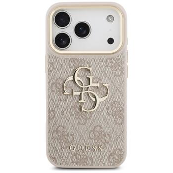 Guess 4G Big 4G Classic Logo Big Strap Metal Buttons Case Aizsargapvalks priekš iPhone 17 Pro / rozā (GUHCP17LP4G4BCSP)