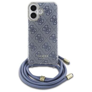 Guess GUHCP16SHC4SEB Crossbody Cord 4G Print Защитный чехол для iPhone 16 6.1