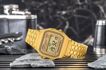 CASIO A158WETG-9AEF Vintage pulkstenis / Zelts (A158WETG-9AEF)