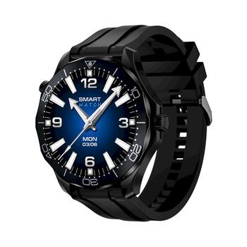 Smartwatch VELTORI VT150-1 Viedpulkstenis ar silikona siksniņu + melnu rokassprādzi / melns (VT150-1)