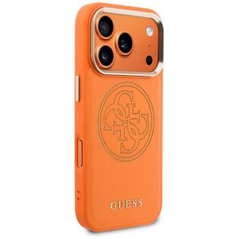 Case Guess Perforated 4G MagSafe Aizsargapvalks priekš iPhone 17 Pro Max / oranžs (GUHMP17X5PG4SRGO)