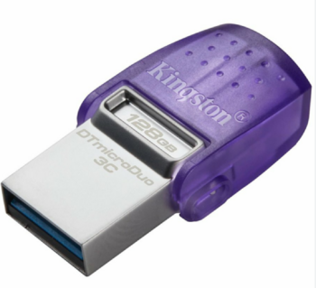 Kingston 128GB  microDuo 3C USB Type-A + USB Type-C Zibatmiņa (DTDUO3CG3/128GB)